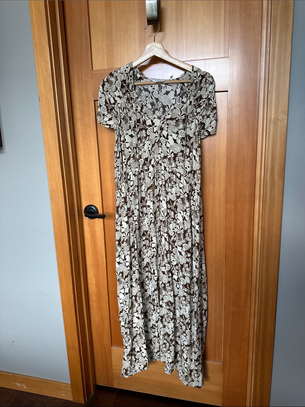Toast Floral Maxi Dress in Brown and Cream